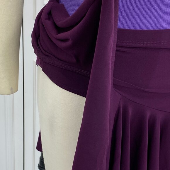 Short Dance Full Skirt Sz. S Violet Purple with Dance Pants Unbranded - Picture 7 of 10